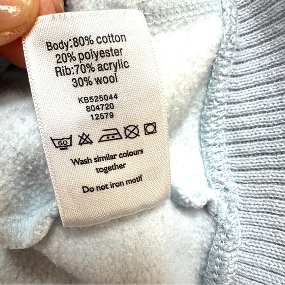 ⭐️ 5 for $25 Cherokee Light Blue Baby Hoodie Zipper Size 3-6 Months - Picture 5 of 6